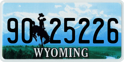WY license plate 9025226