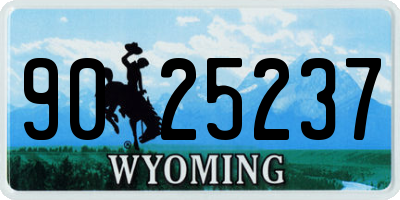 WY license plate 9025237