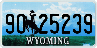 WY license plate 9025239