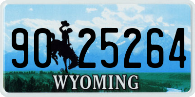 WY license plate 9025264