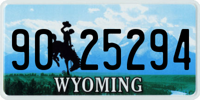 WY license plate 9025294