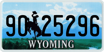 WY license plate 9025296
