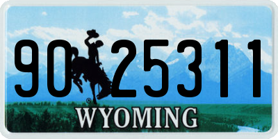 WY license plate 9025311