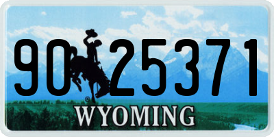 WY license plate 9025371
