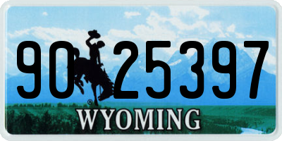 WY license plate 9025397