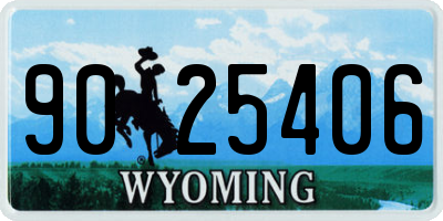 WY license plate 9025406