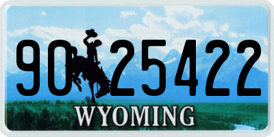 WY license plate 9025422