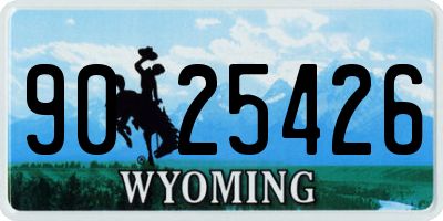 WY license plate 9025426