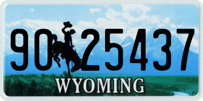 WY license plate 9025437