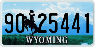 WY license plate 9025441