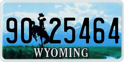 WY license plate 9025464