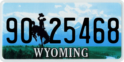 WY license plate 9025468