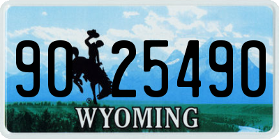 WY license plate 9025490