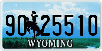 WY license plate 9025510