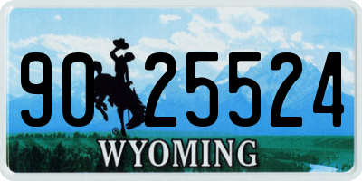 WY license plate 9025524