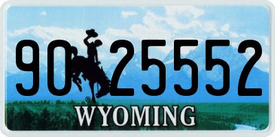 WY license plate 9025552