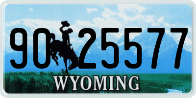 WY license plate 9025577