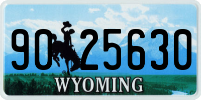 WY license plate 9025630