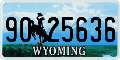 WY license plate 9025636