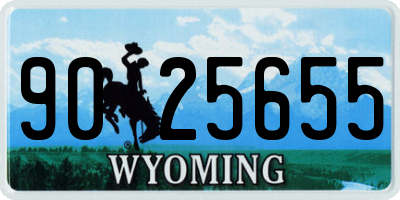 WY license plate 9025655