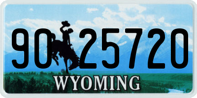 WY license plate 9025720