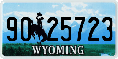 WY license plate 9025723