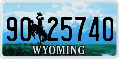WY license plate 9025740