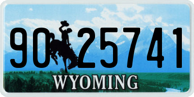 WY license plate 9025741