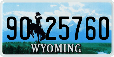 WY license plate 9025760