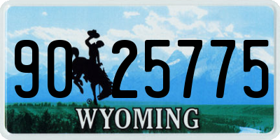 WY license plate 9025775