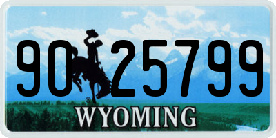 WY license plate 9025799