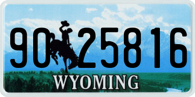 WY license plate 9025816