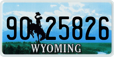 WY license plate 9025826
