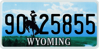 WY license plate 9025855
