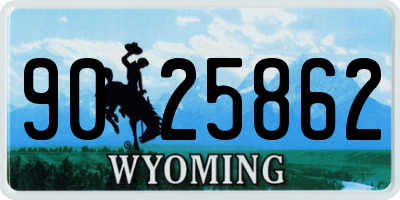 WY license plate 9025862
