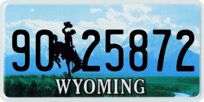 WY license plate 9025872