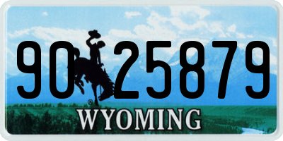 WY license plate 9025879