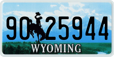 WY license plate 9025944