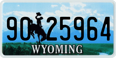 WY license plate 9025964
