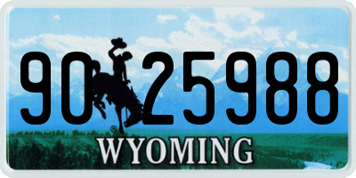 WY license plate 9025988