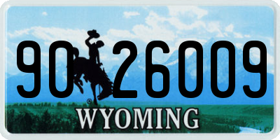 WY license plate 9026009