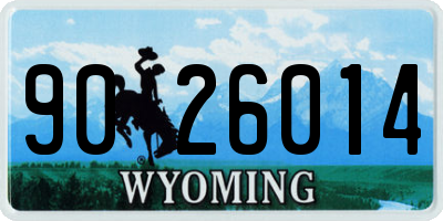 WY license plate 9026014