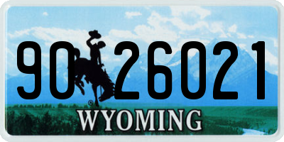 WY license plate 9026021