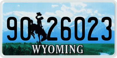 WY license plate 9026023