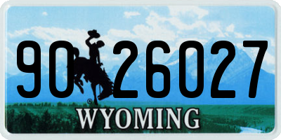 WY license plate 9026027