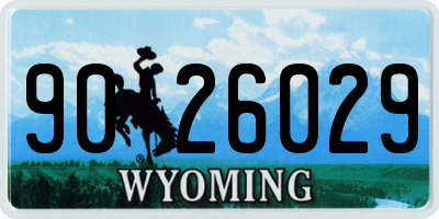 WY license plate 9026029