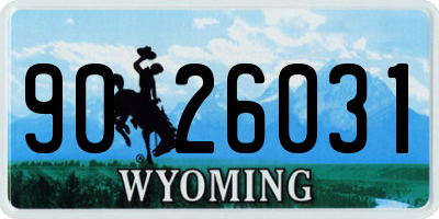 WY license plate 9026031