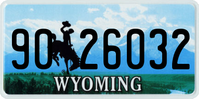 WY license plate 9026032