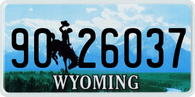 WY license plate 9026037
