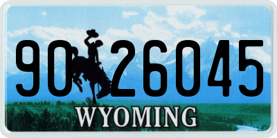 WY license plate 9026045